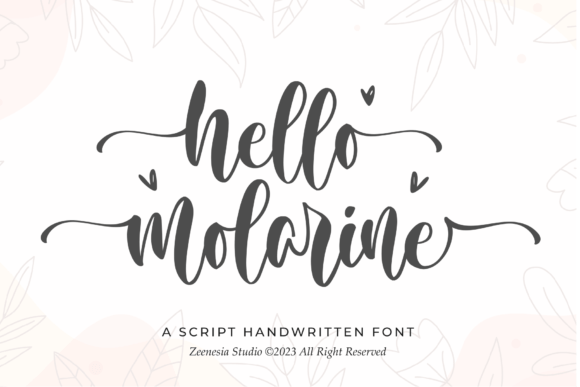 Hello Molarine Font for Sharp Campaign Designs