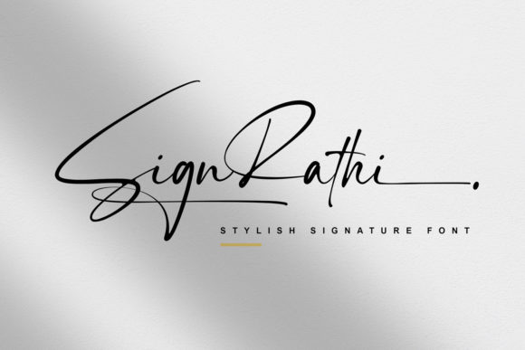 Sign Rathi: A Cursive Script Font for Web Design