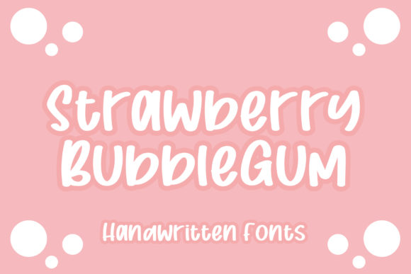 Strawberry Bubblegum Font for Editorial Design